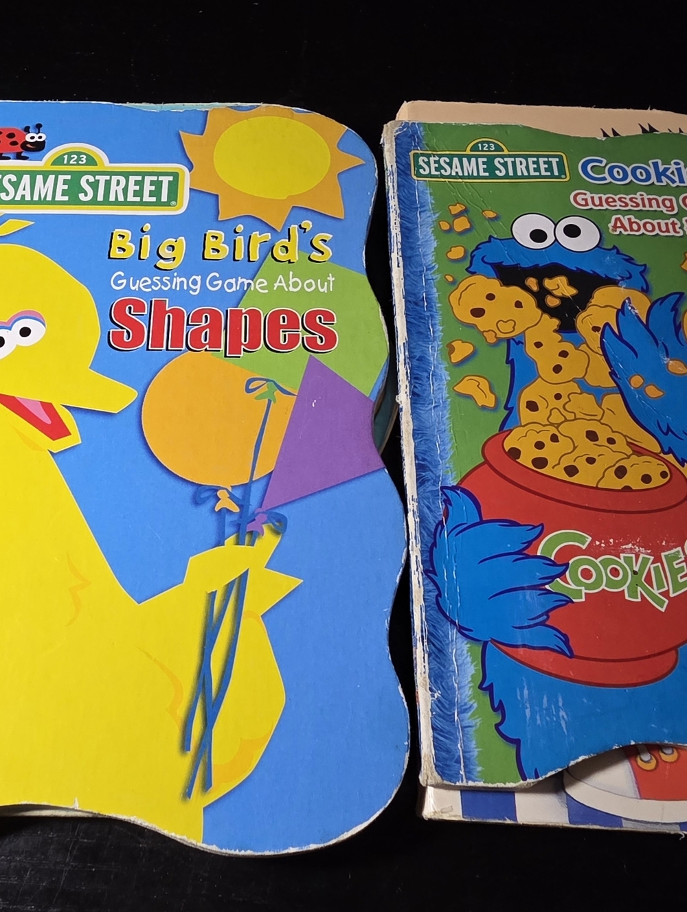 4 Sesame Street Board Books Bert Ernie Big Bird Cookie Monster Shapes Learning - Picture 3 of 5